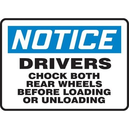 OSHA NOTICE Safety Sign DRIVERS  MTKC837VA